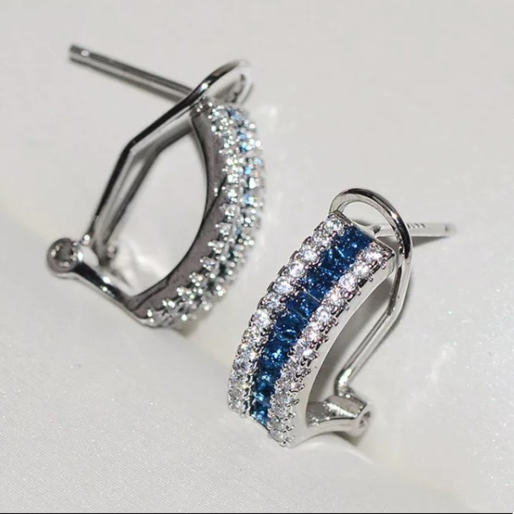 18K white gold stud earrings - Picture 5 of 5